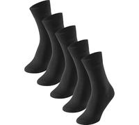 Schiesser Tagessocke Crew Bluebird Stay Fresh schwarz - 5 Paar, Größe 43-46