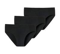 Schiesser Herren 95/5 Organic Cotton Slip Essential mit weichem Bündchen (3er Pack), schwarz, M