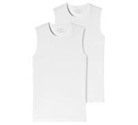 Schiesser Tank-Top 95/5 Rundhals (95% Baumwolle) Unterwäsche weiss Herren - 2er Pack, Größe 6