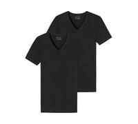 Schiesser Herren T-Shirt 95/5 Schwarz – 2er-Pack Größe 5