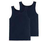 Schiesser Herren Achsel Shirt 95/5 2er Pack, Farbe:Navy (801);Größe:8/XXL