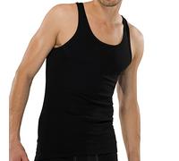 Schiesser Herren Achsel-Shirt feinripp 005120 2er Pack, Farbe:Schwarz (000);Größe:6/L