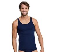 Schiesser Herren Achsel-Shirt feinripp 2er Pack, Größe:6/L, Farbe:Navy (815)