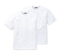 SCHIESSER Herren American T-Shirt 2er Pack - 1/2 Arm, Unterhemd, Rundhals Weiß XL