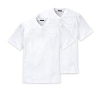 SCHIESSER Halbarm American T-Shirt V-Ausschnitt Doppelpack weiß L