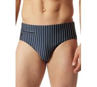 Schiesser Badeslip Nautical Casual Baumwolle/Elasthan mit weißen Streifen Damen Größe 6 Admiral