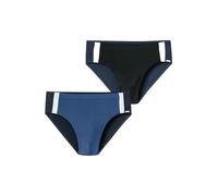 Schiesser Herren Badehose Ocean Swim 2-Pack blau,schwarz - Größe 6