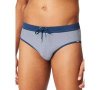 Schiesser Herren Badehose Slip Wirkware enganliegend Single Jersey Blau gemustert – Aqua 7