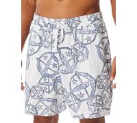 Pyjamashorts SCHIESSER "SCHIESSER 150 YEARS", Herren, Gr. 56, N-Gr, bunt (multicolor 1), Single Jersey, Obermaterial: 100% Baumwolle, casual, bequem kniefrei, Hosen, seitliche Taschen, Allover-Druck, 