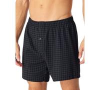 Schiesser Herren Boxershort für Männer weich und bequem ohne Gummibund Bio Baumwolle-Cotton Casual Unterwäsche, schwarz_180507, 6/ L