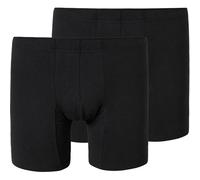 SCHIESSER Herren Boxershorts 2er Pack - Premium Cotton-Shorts, Retro, Baumwoll Stretch S Schwarz