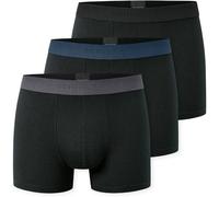 SCHIESSER Herren Boxershorts, 3er Pack - "95/5", Trunks, Cotton Stretch, Logobund Schwarz 4XL