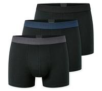 SCHIESSER Herren Boxershorts, 3er Pack - "95/5", Trunks, Cotton Stretch, Logobund Schwarz S
