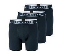 Schiesser Herren 3er Pack Long-Shorts - Boxershorts mit längerem Bein - enganliegend - Baumwolle - 95/5 Multipacks