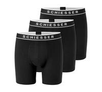 Schiesser Herren 3er Pack Long-Shorts - Boxershorts mit längerem Bein - enganliegend - Baumwolle - 95/5 Multipacks