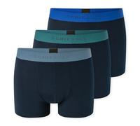 SCHIESSER Herren Boxershorts 3er Pack - Serie "95/5", Unterhose, Logobund Blau/Grün/Grau L