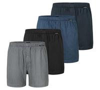 Schiesser Herren Boxershorts 4er-Pack - 100% Baumwolle, Single-Jersey, Bequemer Bund, Knopfleiste, Klassische Passform - Weiche & Atmungsaktive Unterwäsche für den Alltag