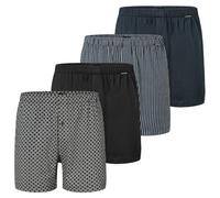 Schiesser Herren Boxershorts 4er-Pack - 100% Baumwolle, Single-Jersey, Bequemer Bund, Knopfleiste, Klassische Passform - Weiche & Atmungsaktive Unterwäsche für den Alltag