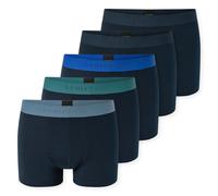 Boxershorts SCHIESSER "Boxershort 5PACK Shorts - 95/5 Multipacks 5er Pack", Herren, Gr. XL, bunt (blau, grün, grau), Obermaterial: 95% Baumwolle CO. 5% Elasthan EL., Unterhosen (97594735-XL) blau, grü