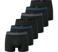 SCHIESSER Herren Boxershorts, 6er Pack - "95/5", Trunks, Cotton Stretch, Logobund 2XL Schwarz
