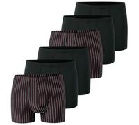Schiesser Herren Boxershorts 95/5 Essentials Organic Cotton (DE/NL/SE/PL, Alphanumerisch, 3XL, Regular, Regular, 6 x schwarz)