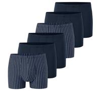 Schiesser Herren Boxershorts 95/5 Essentials Organic Cotton (DE/NL/SE/PL, Alphanumerisch, 4XL, Regular, Regular, 6 x dunkelblau)