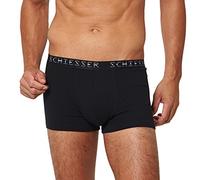 Schiesser Herren Boxershorts 95/5 Hip - Shorts 125536, 3er Pack, Gr. Medium (Herstellergröße: 005), Schwarz (Schwarz 000)