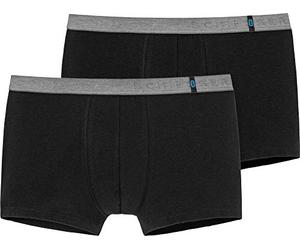 Schiesser Herren Boxershorts 95/5 Shorts 155587, 2er Pack, Gr. Large (Herstellergröße: 006), Schwarz (schwarz 000)