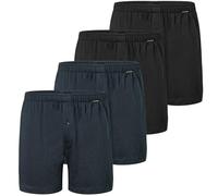Schiesser Herren Boxershorts Baumwolle Jersey weich Multipack (DE/NL/SE/PL, Alphanumerisch, M, Regular, Regular, 2 x schwarz + 2 x Navy)