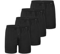 Schiesser Herren Boxershorts Baumwolle Jersey weich Multipack (DE/NL/SE/PL, Alphanumerisch, M, Regular, Regular, 4 x schwarz)