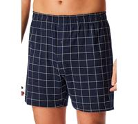 Schiesser Boxershorts Fine Interlock Herren 100% Baumwolle kariert elastischer Bund Nachtblau Gr. 7