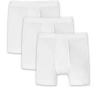 SCHIESSER Herren Boxershorts mit Eingriff , 3er Pack - "Essentials", Unterhose, Doppelripp, Baumwolle XL Weiß