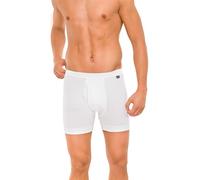 Schiesser Herren Kurze Hose Cotton Essentials Doppelripp Weiß Größe 7 (XL)