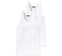 Schiesser Herren Jas 0/0 (2 stuks) Unterhemd, Weiß (100-weiss), M EU