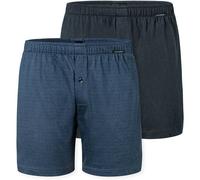 SCHIESSER Herren Jersey-Boxershorts, 2er Pack - 2Pack Boxershorts, Baumwolle, einfarbig 4XL Dunkelblau