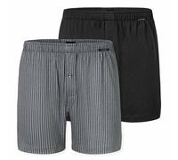 Weiter Boxer SCHIESSER "Boxershorts Multipacks", Herren, Gr. 6, 909, sortiert 3, Single Jersey, Obermaterial: 100% Baumwolle, gestreift, unifarben, weit, Unterhosen Weiter Boxer, ideal als Geschenk, m