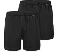 Schiesser Herren 2 Pack Boxershorts Baumwolle Jersey weich Multipack - Jerseyboxer, schwarz_182426, 4