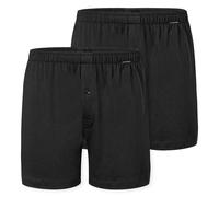 Schiesser Herren 2 Pack Boxershorts Baumwolle Jersey weich Multipack - Jerseyboxer, schwarz_182426, 4