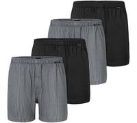 SCHIESSER Herren Jersey-Boxershorts, 4er Pack - 4Pack Boxershorts, Baumwolle, einfarbig 2XL Schwarz/Grau