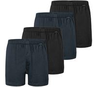 SCHIESSER Herren Jersey-Boxershorts, 4er Pack - 4Pack Boxershorts, Baumwolle, einfarbig 3XL Schwarz/Dunkelblau