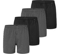 SCHIESSER Herren Jersey-Boxershorts, 4er Pack - 4Pack Boxershorts, Baumwolle, einfarbig Schwarz/Weiß / L L Mehrfarbig