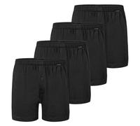 SCHIESSER Herren Jersey-Boxershorts, 4er Pack - 4Pack Boxershorts, Baumwolle, einfarbig Schwarz L