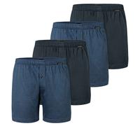 SCHIESSER Herren Jersey-Boxershorts, 4er Pack - 4Pack Boxershorts, Baumwolle, einfarbig Dunkelblau 4XL