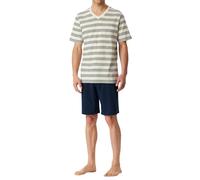 Schiesser Herren kurzer Schlafanzug Pyjama Kurz - 183121, Größe Herren:52, Farbe:kalkweiss