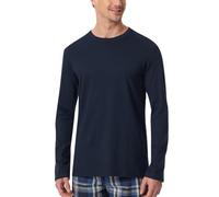 Schiesser Herren Schlafshirt 182180 Kurzarm Rundhals Bio-Baumwolle-Mix Mix+Relax Nachtblau Gr. 62