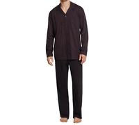 Schiesser Herren Langer Pyjama Schlafanzug Lang - 160002, Größe Herren:58, Farbe:Espresso