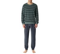 Schiesser Herren Langer Schlafanzug Pyjama Lang Frottee - 183128, Größe Herren:56, Farbe:Mineral