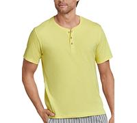 Schiesser Herren Mix & Relax T-Shirt Knopfleiste Schlafanzugoberteil,per pack Gelb (gelb 600),X-Large (Herstellergröße:054)