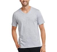 Schiesser Herren Mix & Relax T-shirt V-ausschnitt Pyjamaoberteil, Grau (Grau-mel. 202), 48
