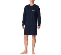 Schiesser Nachthemd Comfort Nightwear langarm Single-Jersey Blau Gr. 62